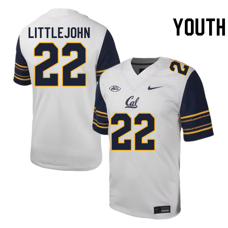 Youth #22 Matthew Littlejohn California Golden Bears ACC Conference College Football Jerseys Stitche